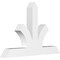 Ekena Millwork Richland Architectural Grade PVC Gable Bracket, 60"W x 40"H x 6"D x 6"F, 16/12 Pitch GBP060X40X0606RIC00 - alternate 1